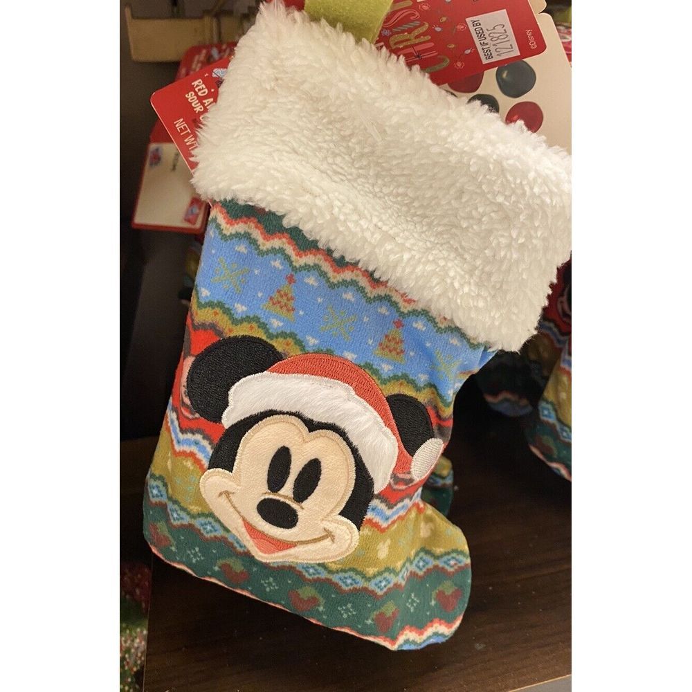 2024 Disney Parks Mickey Mouse Christmas Stocking‎ With Candy Mini Size NEW